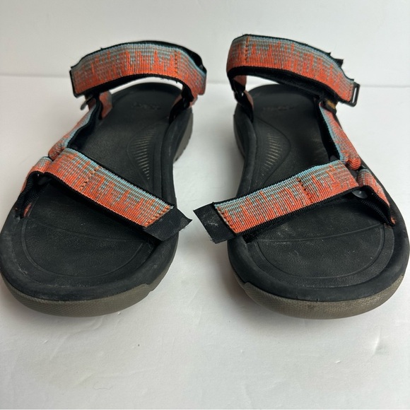 Teva Men's Hiking Sandals Size 8 Shoes Orange Blue Adjustable Outdoor Water Shoe - Picture 5 of 9